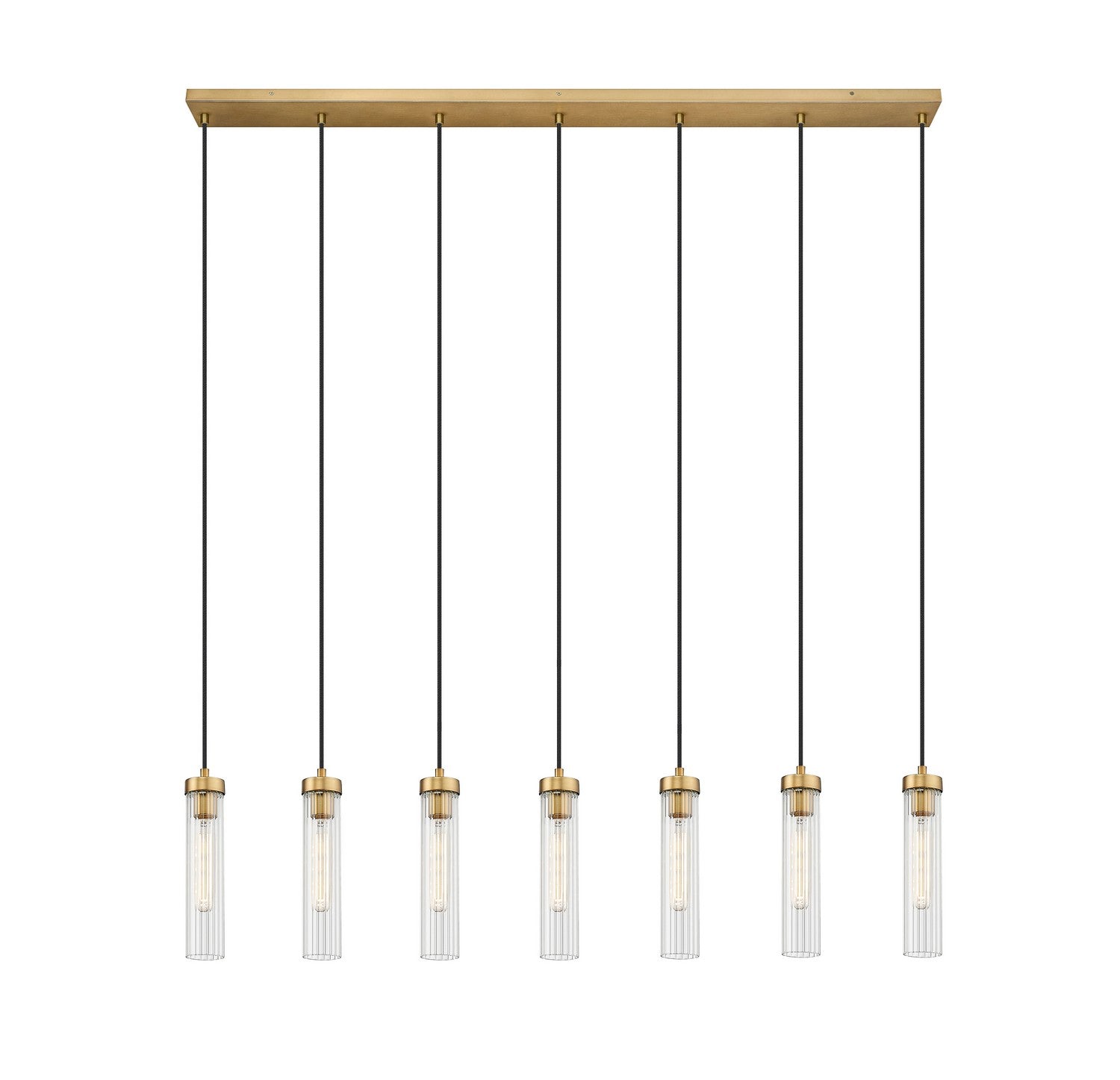 Z-Lite - 740P-7L-RB - Seven Light Linear Chandelier - Beau - Rubbed Brass