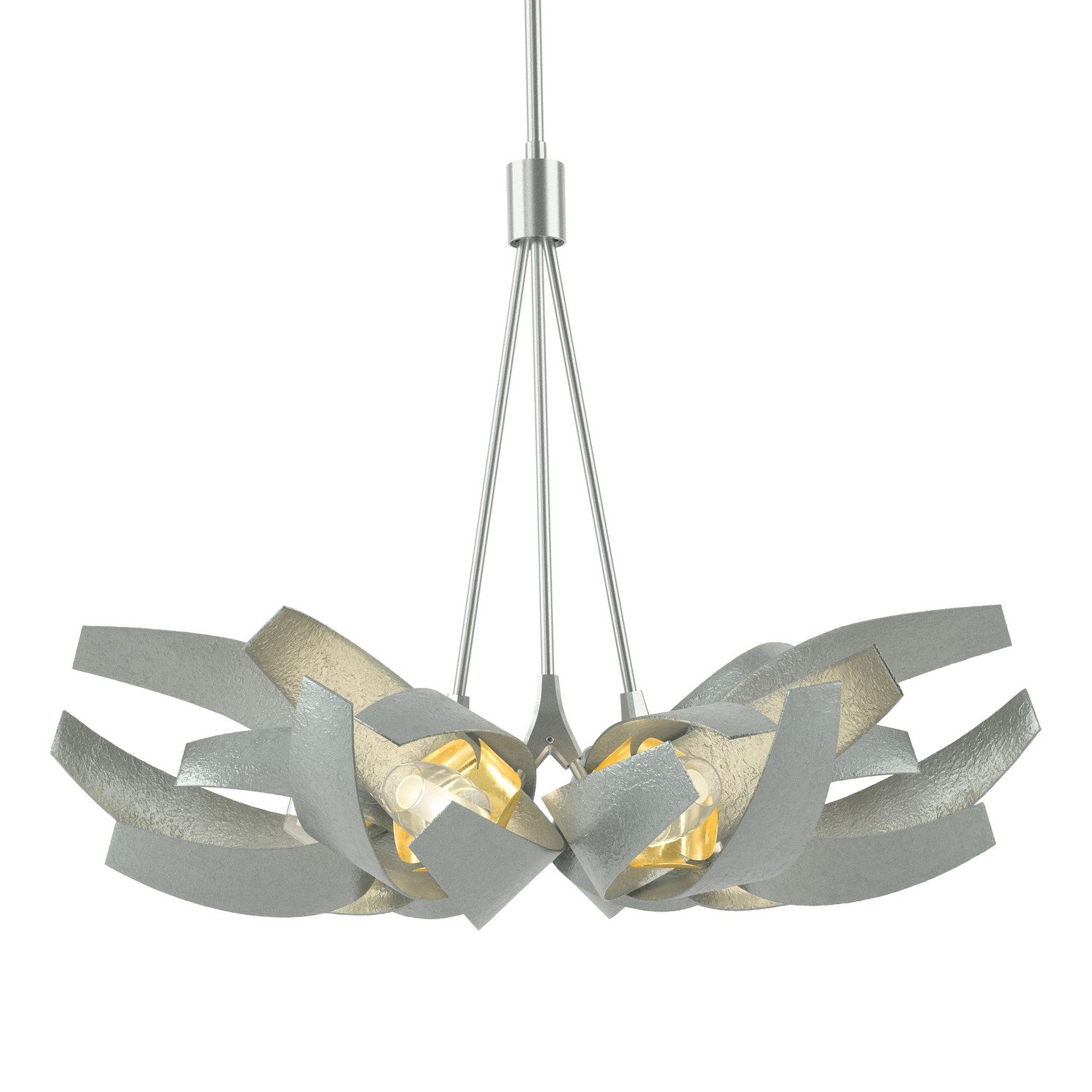 Hubbardton Forge - 136502-SKT-MULT-82-BR-YE0352 - Corona Brass Accent Pendant - Corona - Vintage Platinum
