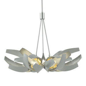 Hubbardton Forge - 136502-SKT-MULT-82-BR-YE0352 - Six Light Pendant - Corona - Vintage Platinum