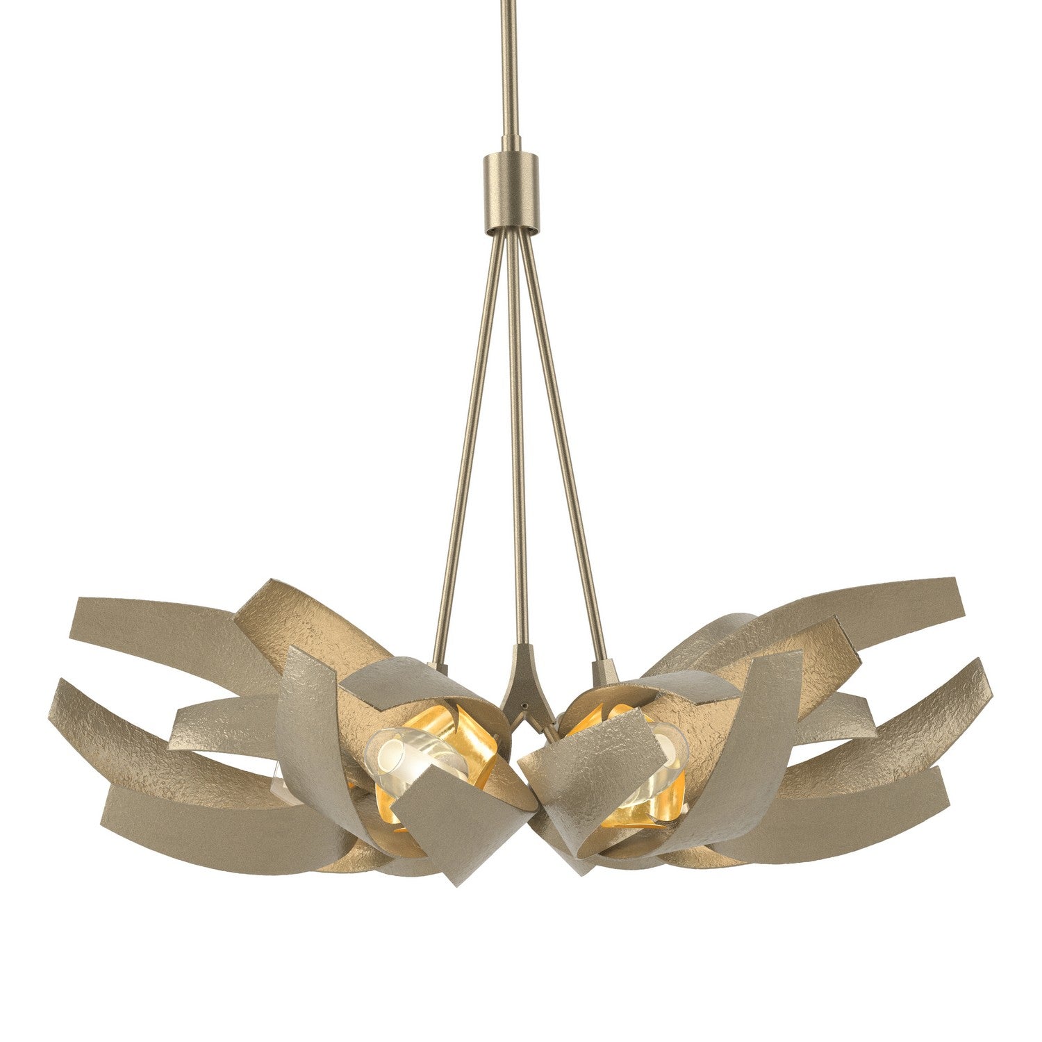 Hubbardton Forge - 136502-SKT-MULT-84-BR-YE0352 - Six Light Pendant - Corona - Soft Gold