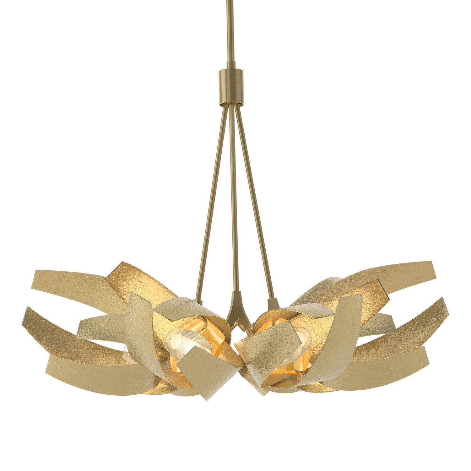 Hubbardton Forge - 136502-SKT-MULT-86-BR-YE0352 - Six Light Pendant - Corona - Modern Brass