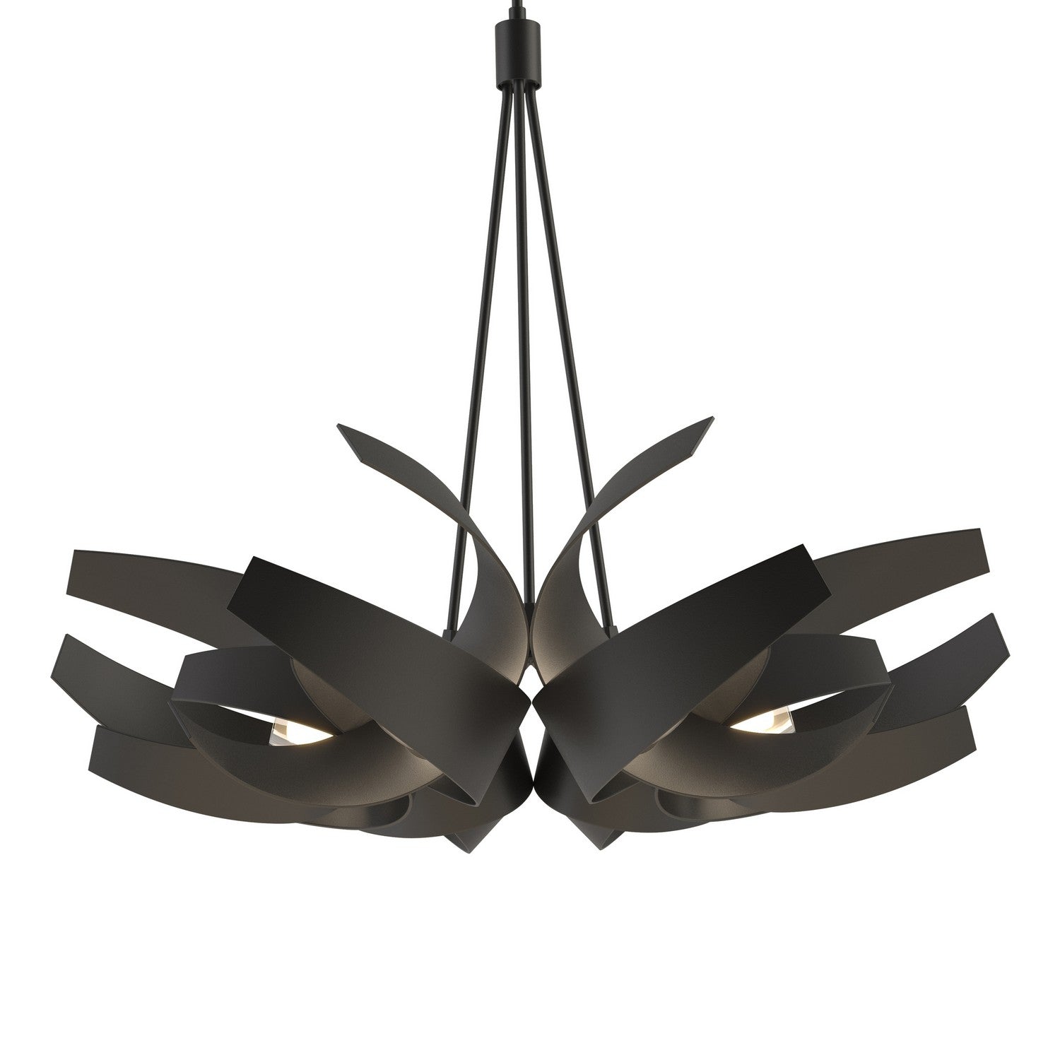 Hubbardton Forge - 136505-SKT-MULT-10-YE0377 - Six Light Pendant - Corona - Black