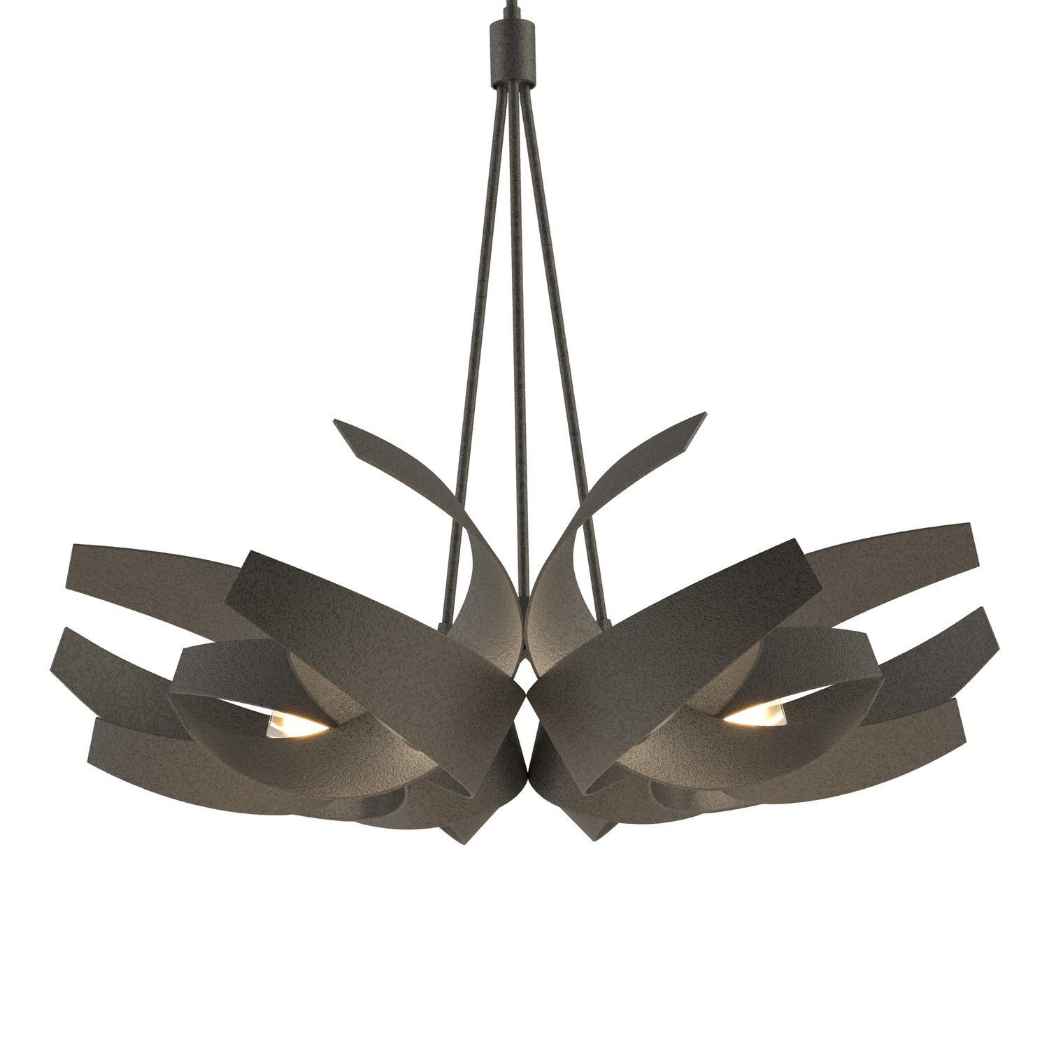 Hubbardton Forge - 136505-SKT-MULT-20-YE0377 - Six Light Pendant - Corona - Natural Iron