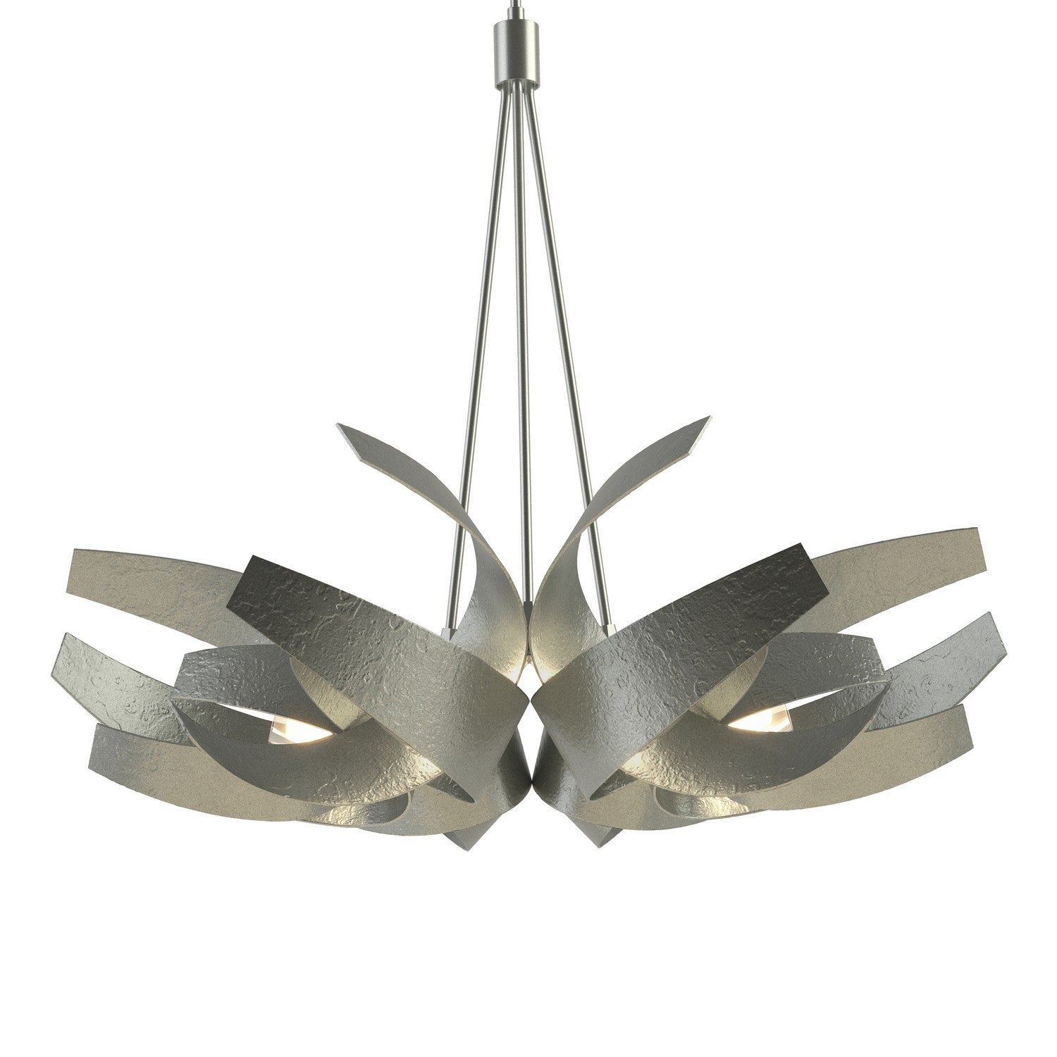 Hubbardton Forge - 136505-SKT-MULT-82-YE0377 - Six Light Pendant - Corona - Vintage Platinum