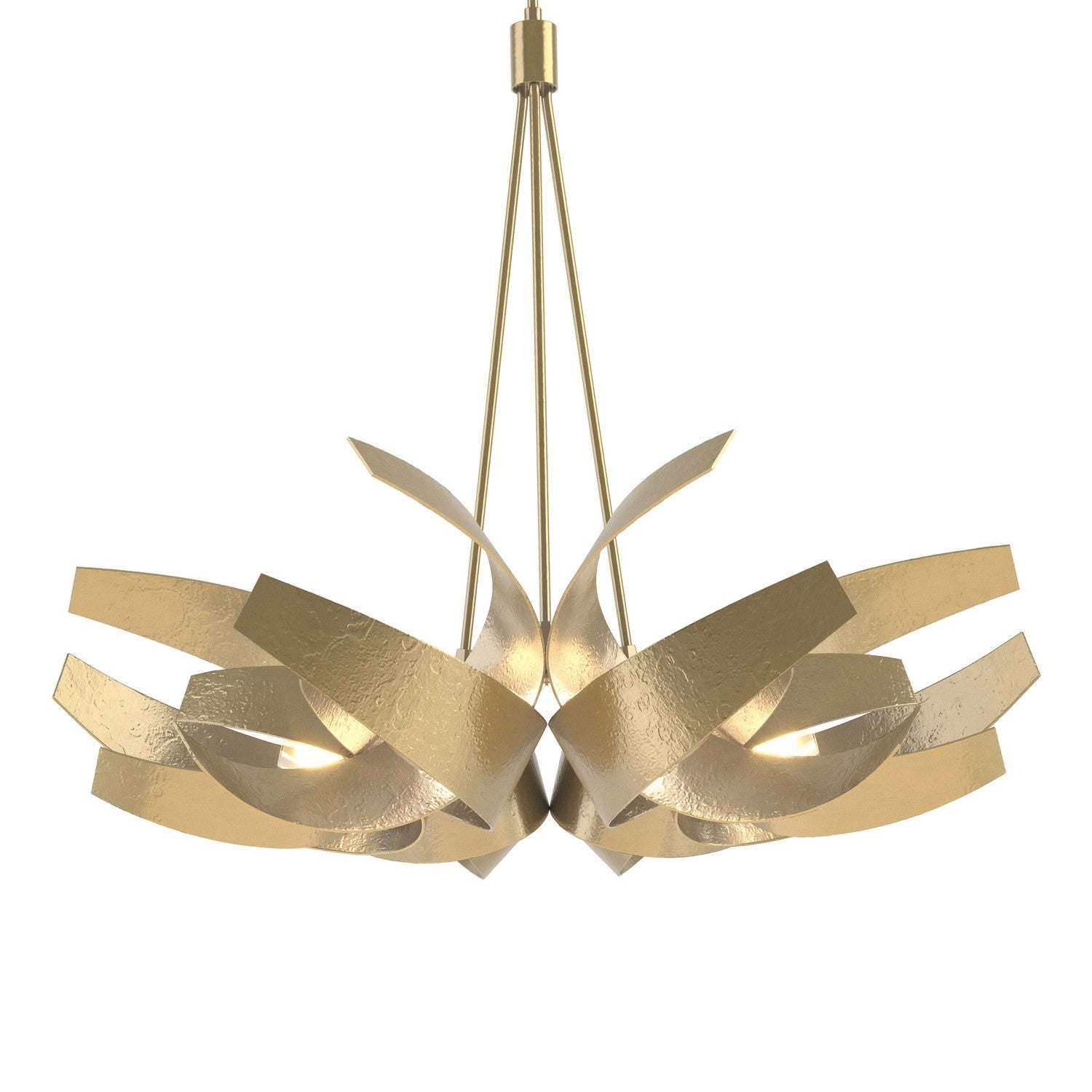 Hubbardton Forge - 136505-SKT-MULT-86-YE0377 - Six Light Pendant - Corona - Modern Brass