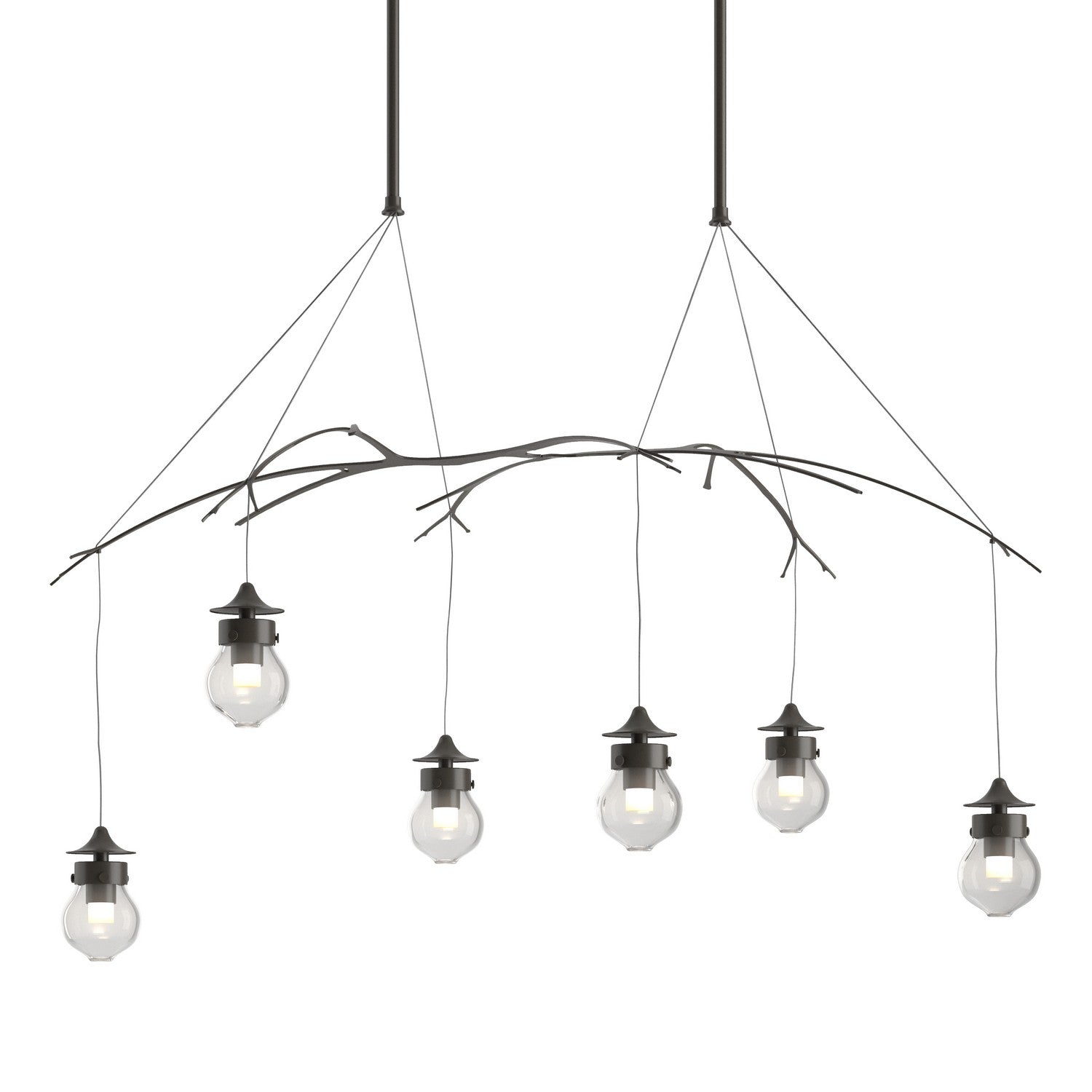 Hubbardton Forge - 136560-SKT-LONG-07-ZM0565 - Kiwi Pendant - Kiwi - Dark Smoke