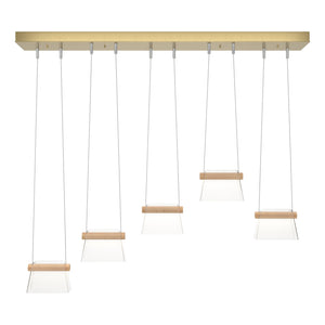 Hubbardton Forge - 136570-LED-STND-86-WD-ZM0560 - LED Pendant - Cowbell - Modern Brass