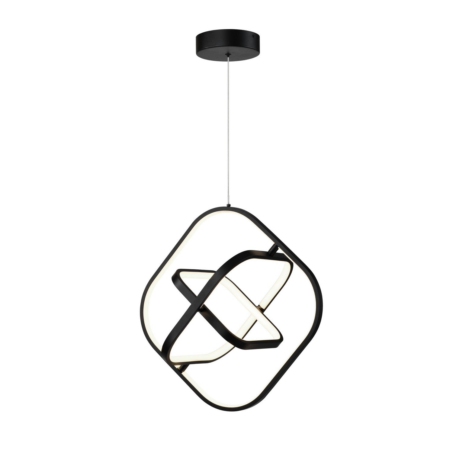 Artcraft - AC6690BK - LED Pendant - Sienna - Semi Gloss Black