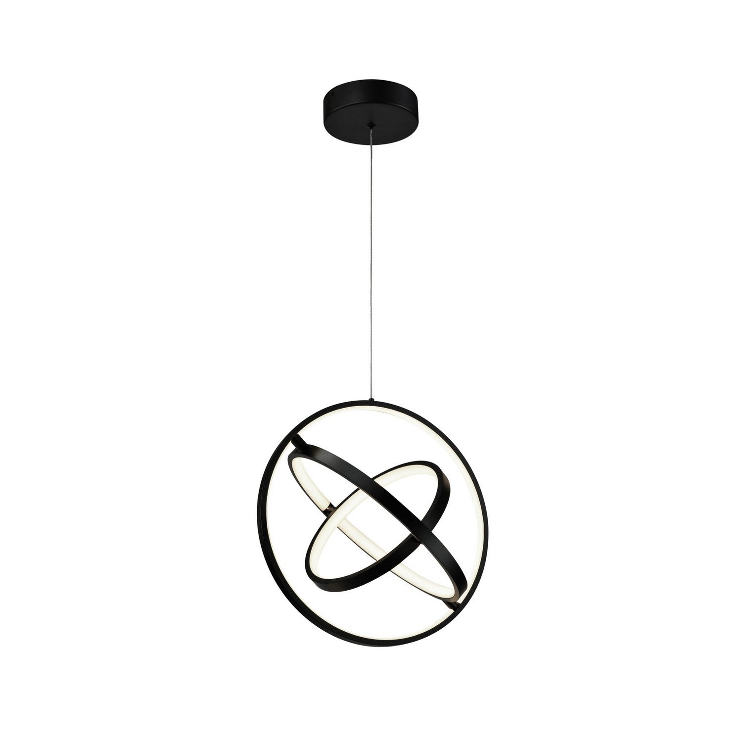 Artcraft - AC6691BK - LED Pendant - Sienna - Semi Gloss Black