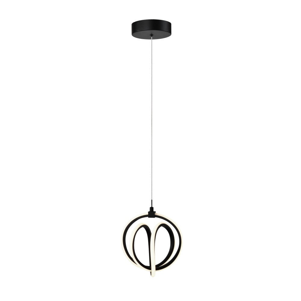 Artcraft - AC6730BK - LED Pendant - Rose Collection - Black