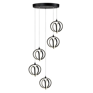 Artcraft - AC6735BK - LED Chandelier - Rose Collection - Black