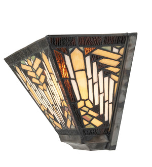 Meyda Tiffany - 177435 - Two Light Wall Sconce - Nuevo - Burnished Steel