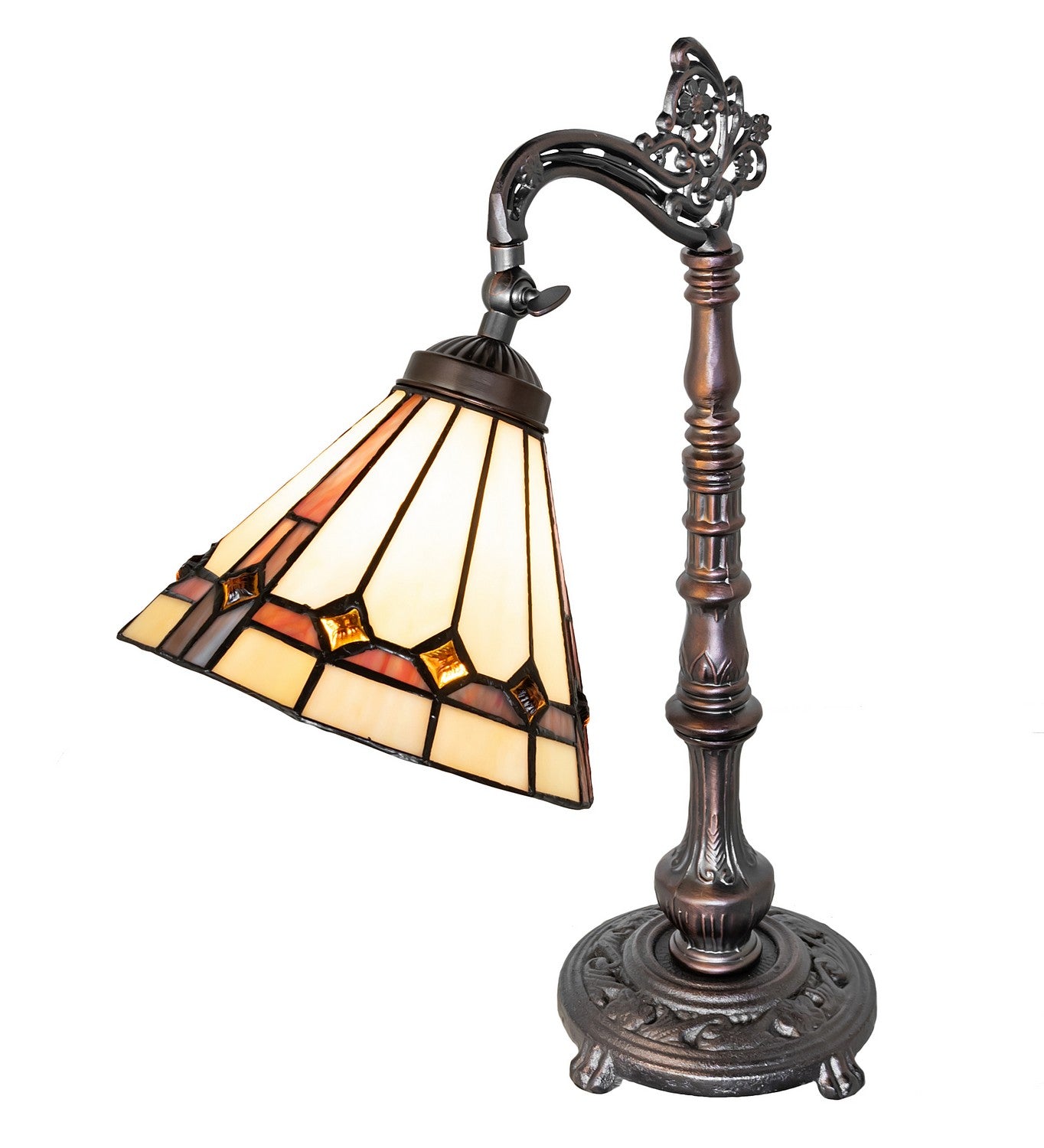 Meyda Tiffany - 244793 - One Light Table Lamp - Belvidere - Mahogany Bronze