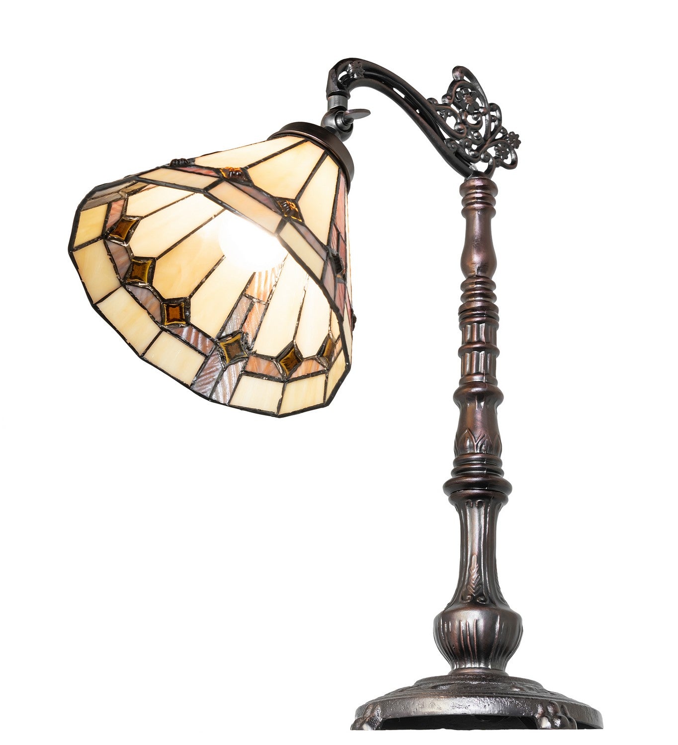 Meyda Tiffany - 244793 - One Light Table Lamp - Belvidere - Mahogany Bronze