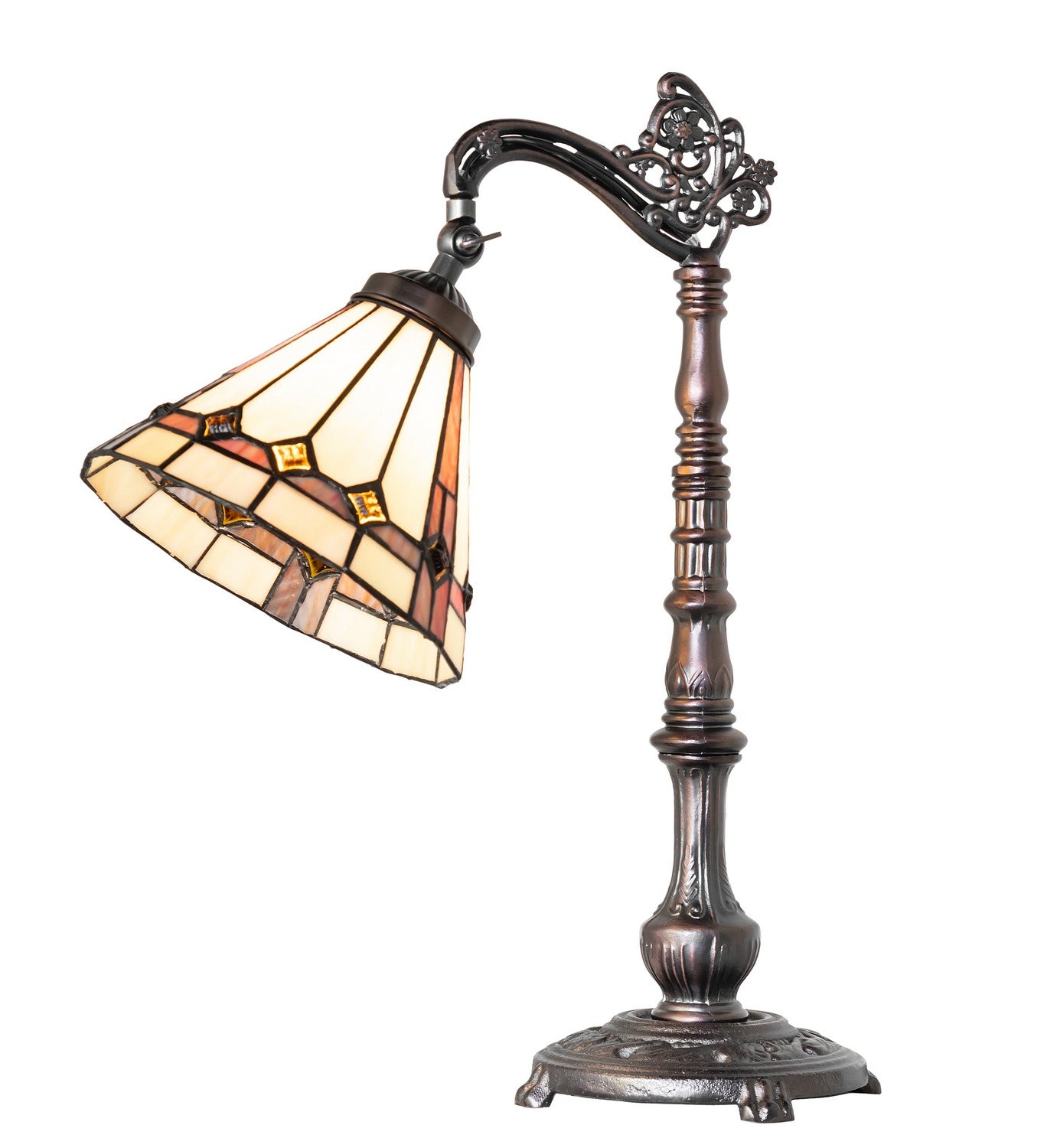 Meyda Tiffany - 244793 - One Light Table Lamp - Belvidere - Mahogany Bronze