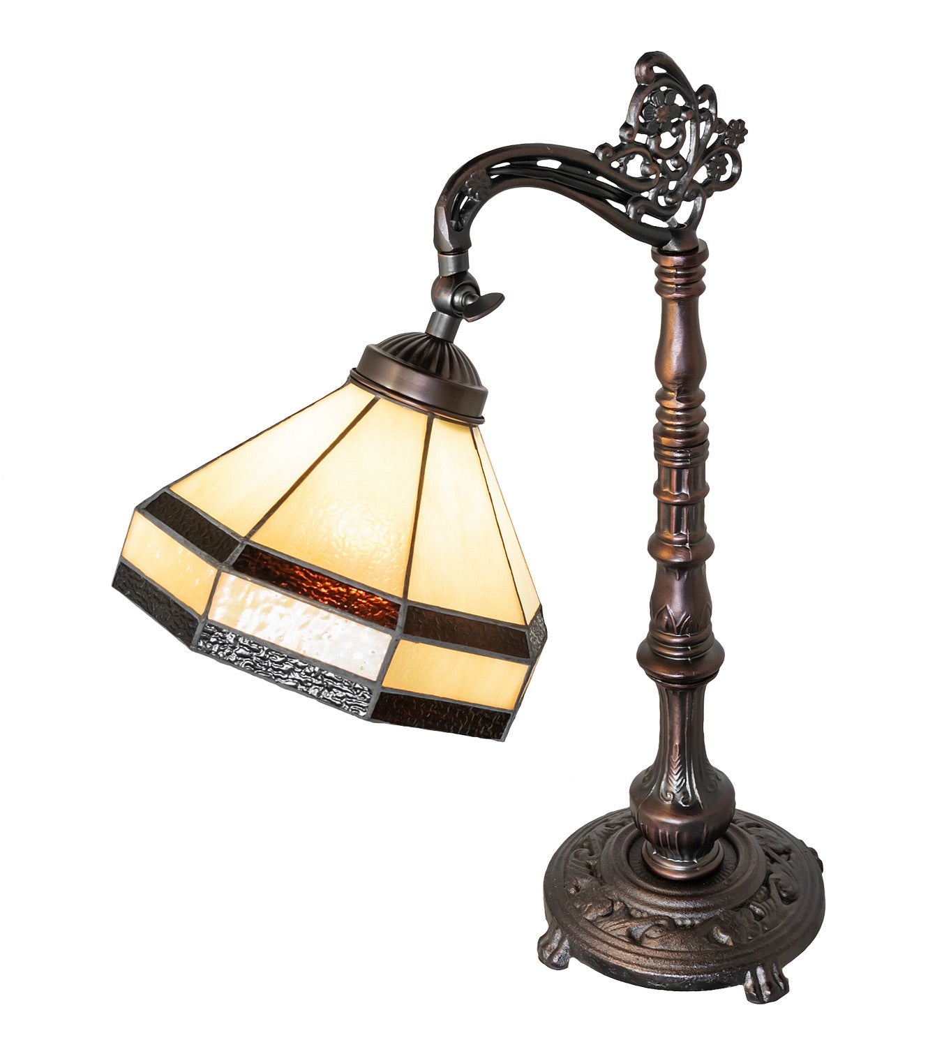 Meyda Tiffany - 244795 - One Light Table Lamp - Topridge - Mahogany Bronze