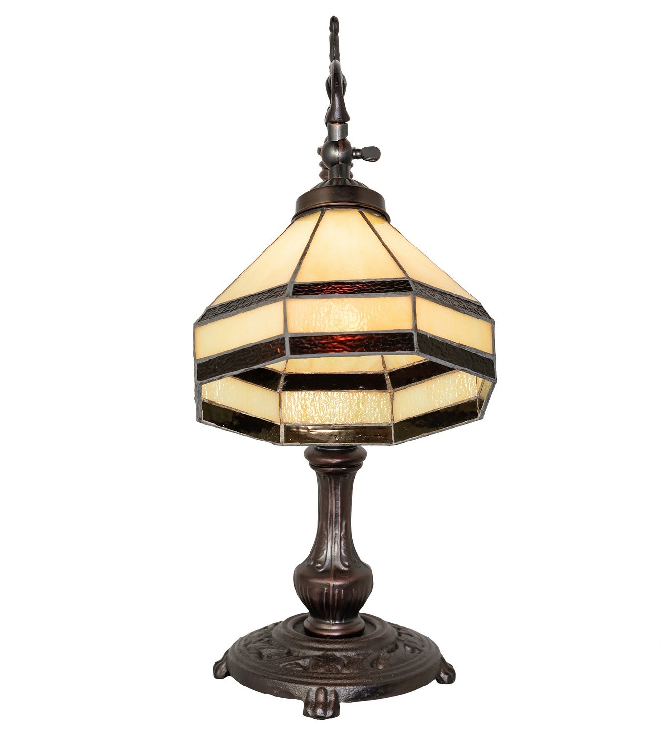 Meyda Tiffany - 244795 - One Light Table Lamp - Topridge - Mahogany Bronze