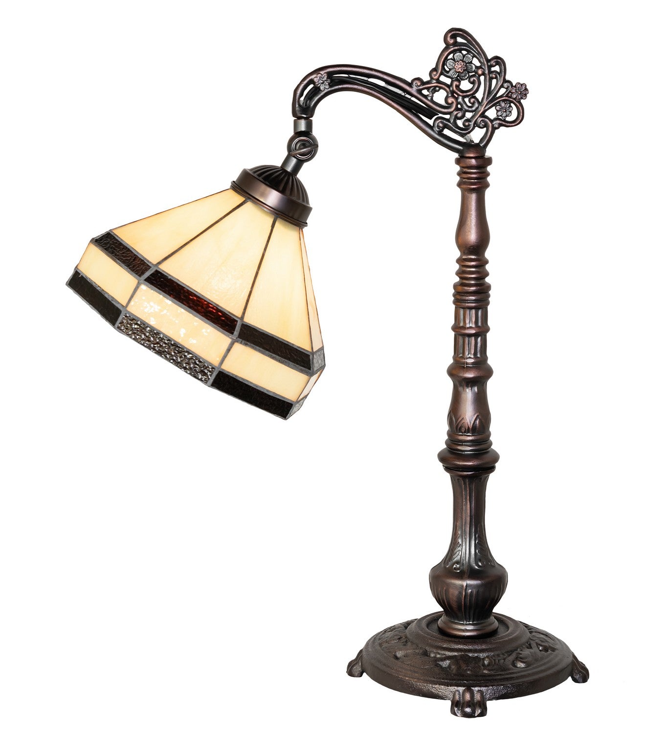 Meyda Tiffany - 244795 - One Light Table Lamp - Topridge - Mahogany Bronze