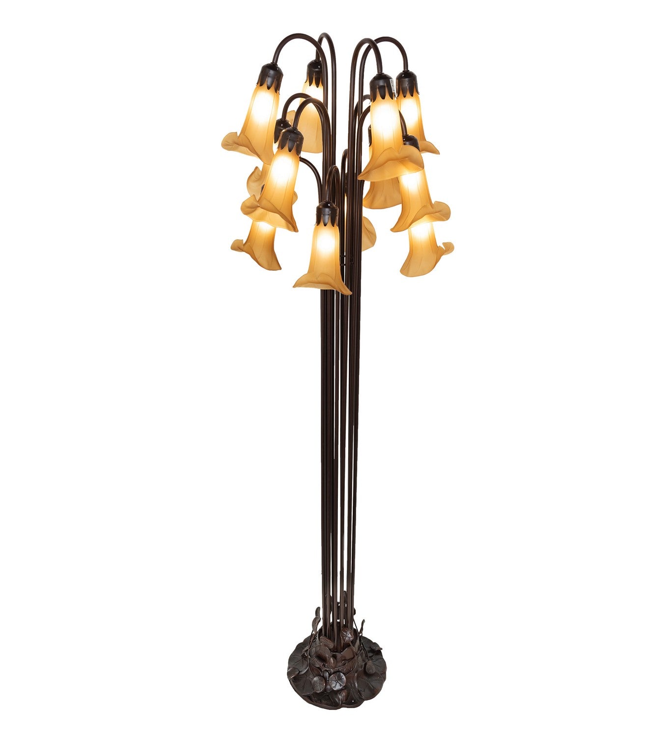 Meyda Tiffany - 251697 - 12 Light Floor Lamp - Amber - Mahogany Bronze