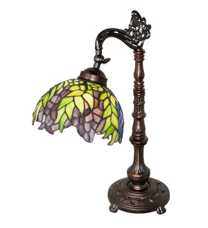 Meyda Tiffany - 46564 - One Light Desk Lamp - Tiffany Honey Locust - Mahogany Bronze