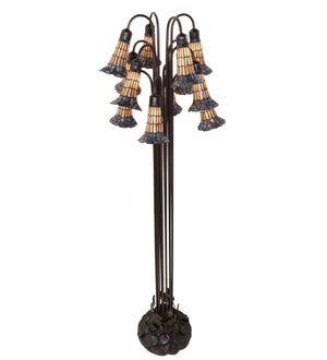 Meyda Tiffany - 251700 - 12 Light Floor Lamp - Stained Glass Pond Lily - Bronze