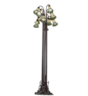 Meyda Tiffany - 251701 - 12 Light Floor Lamp - Stained Glass Pond Lily - Mahogany Bronze