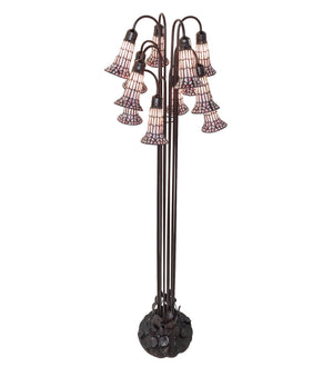 Meyda Tiffany - 251702 - 12 Light Floor Lamp - Stained Glass Pond Lily - Mahogany Bronze