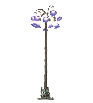 Meyda Tiffany - 262131 - 12 Light Floor Lamp - Blue/White - Bronze