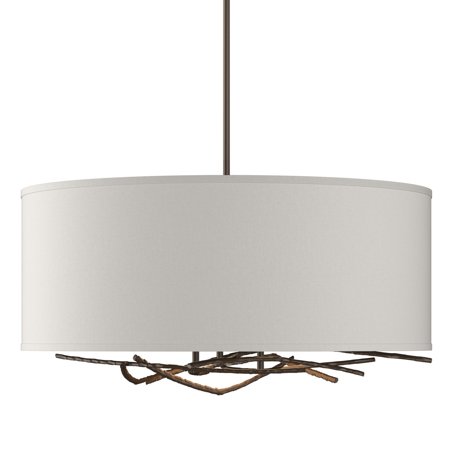 Hubbardton Forge - 137665-SKT-MULT-05-SE2201 - Brindille Drum Shade Pendant - Brindille - Bronze