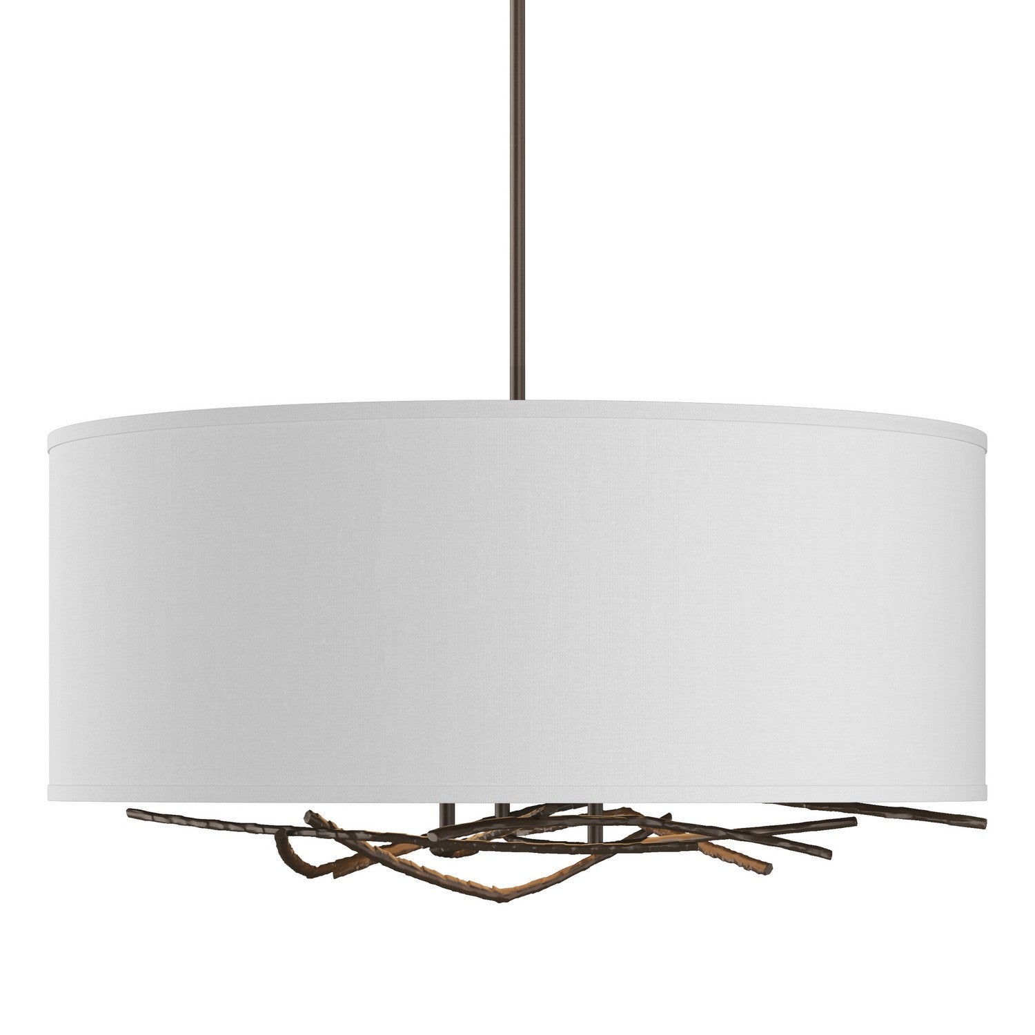 Hubbardton Forge - 137665-SKT-MULT-05-SF2201 - Brindille Drum Shade Pendant - Brindille - Bronze