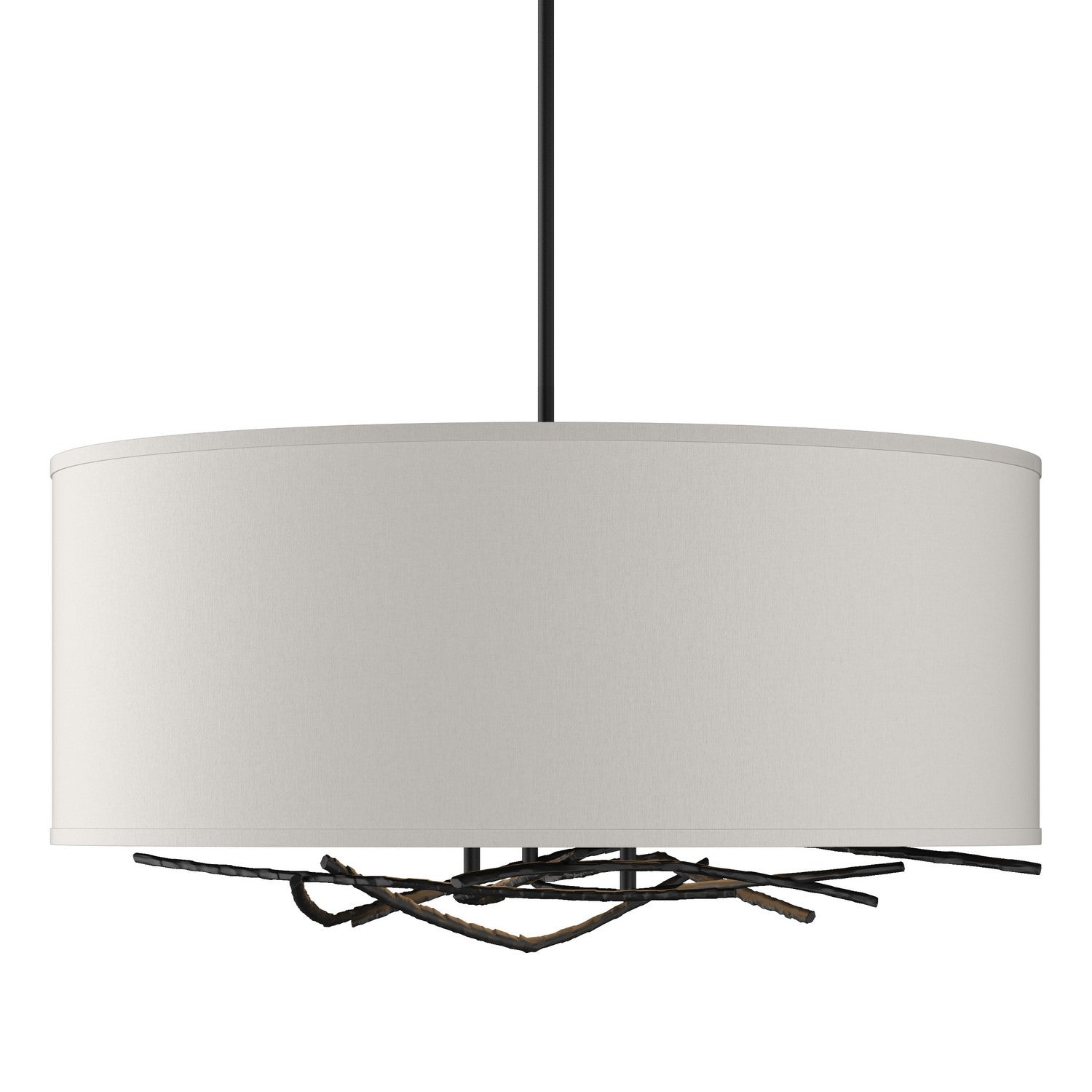 Hubbardton Forge - 137665-SKT-MULT-10-SE2201 - Brindille Drum Shade Pendant - Brindille - Black
