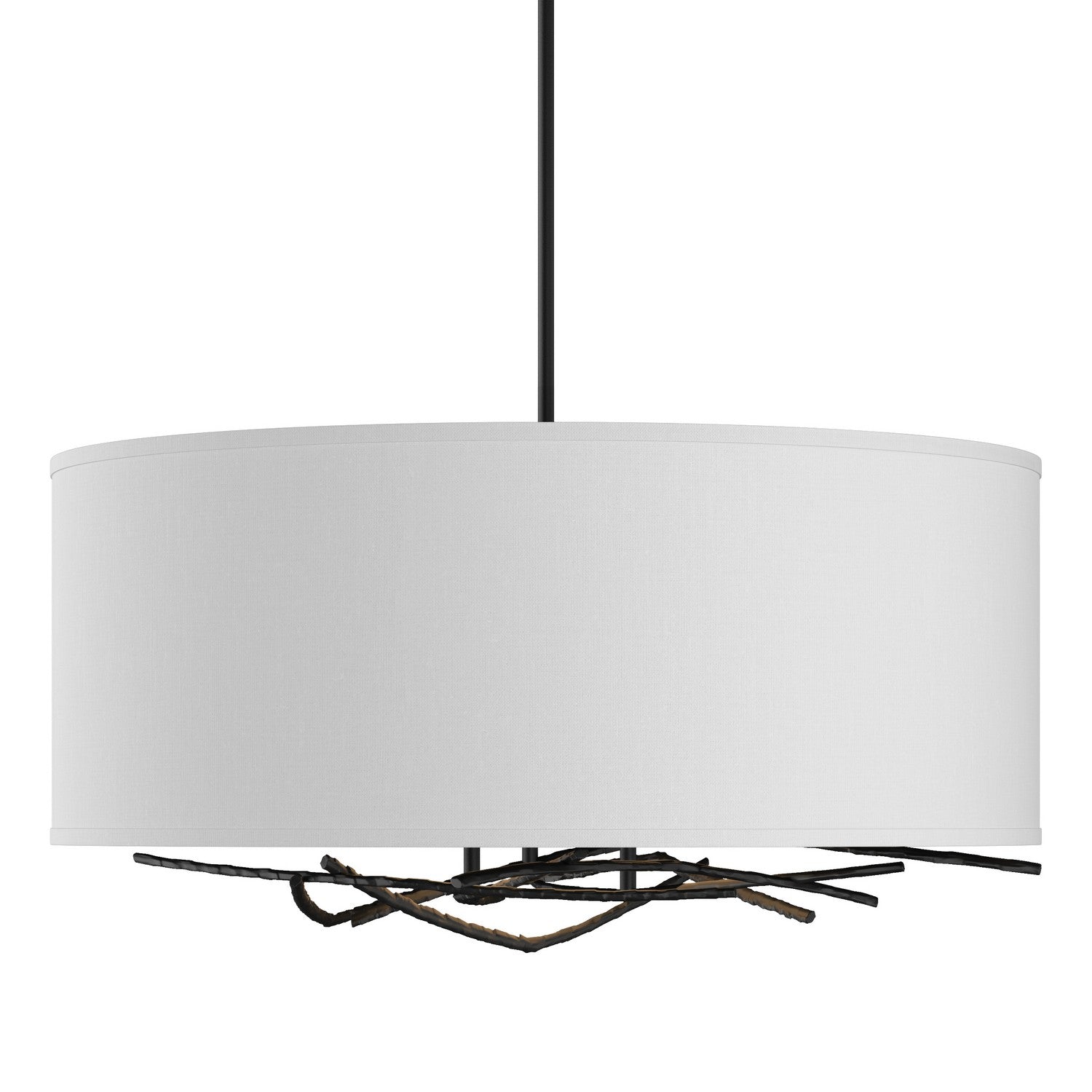 Hubbardton Forge - 137665-SKT-MULT-10-SF2201 - Brindille Drum Shade Pendant - Brindille - Black