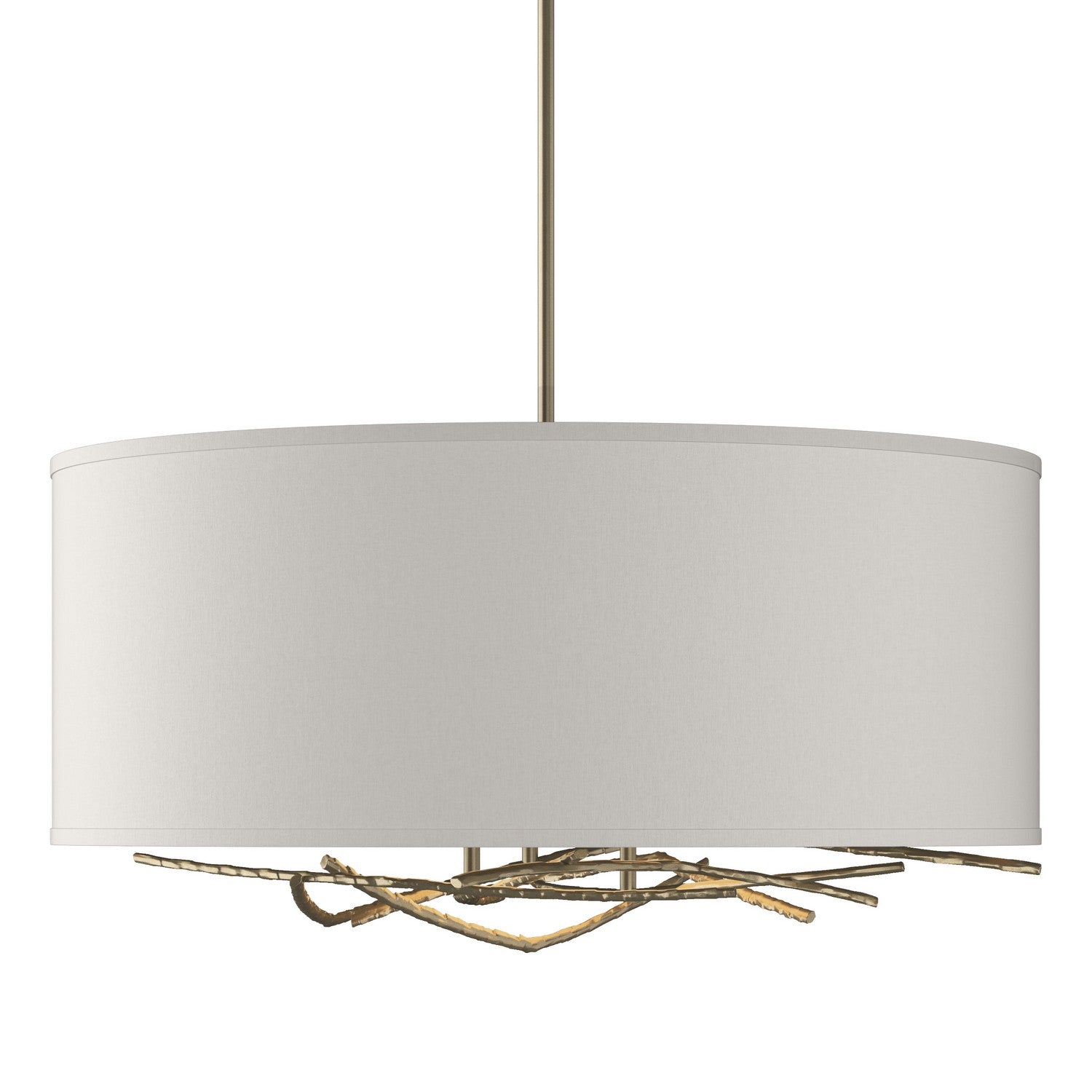 Hubbardton Forge - 137665-SKT-MULT-84-SE2201 - Brindille Drum Shade Pendant - Brindille - Soft Gold