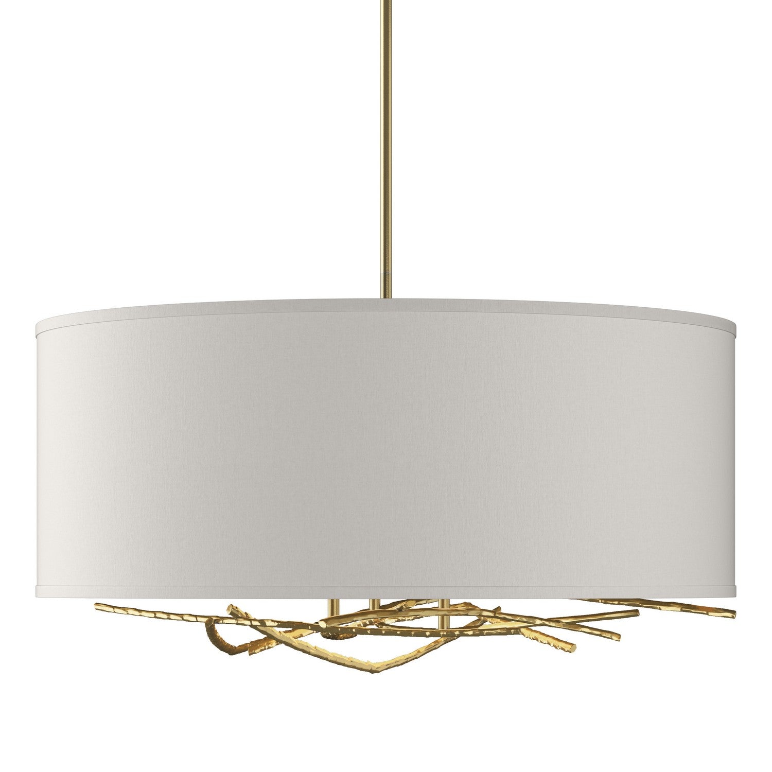 Hubbardton Forge - 137665-SKT-MULT-86-SE2201 - Brindille Drum Shade Pendant - Brindille - Modern Brass