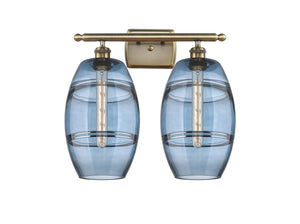 Innovations - 516-2W-AB-G557-8BL - Two Light Bath Vanity - Ballston - Antique Brass