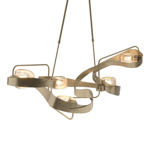 Hubbardton Forge - 137820-SKT-LONG-84-ZM0549 - Five Light Pendant - Graffiti - Soft Gold