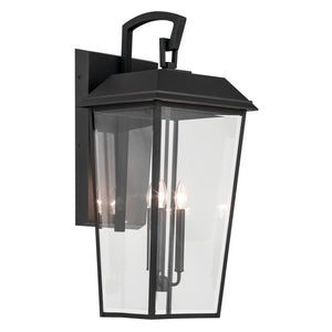 Kichler - 59121BKT - Three Light Outdoor Wall Mount - Mathus - Textured Black