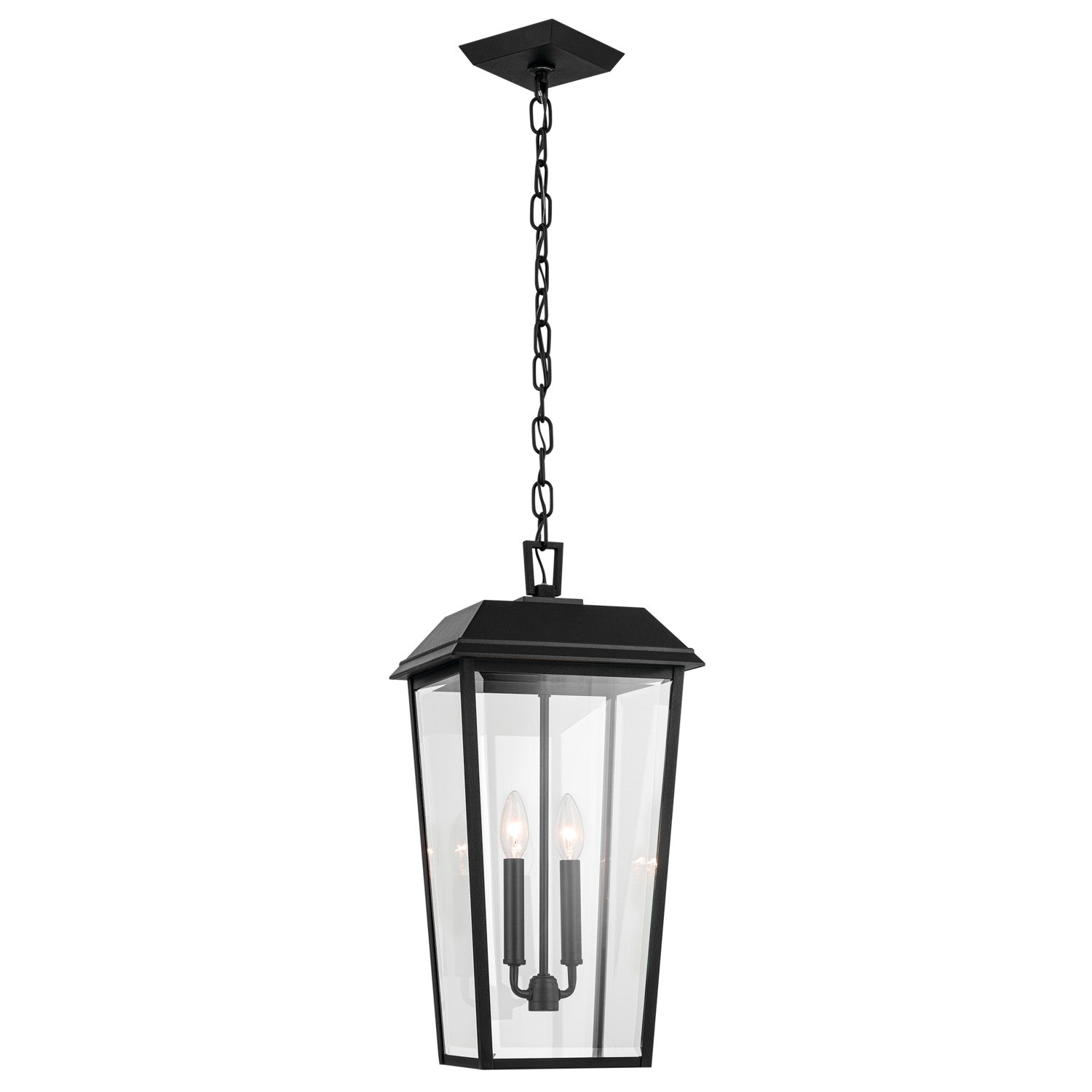 Kichler - 59122BKT - Two Light Outdoor Pendant - Mathus - Textured Black