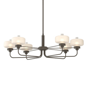 Hubbardton Forge - 137840-SKT-MULT-07-WC0593 - Six Light Pendant - Nola - Dark Smoke
