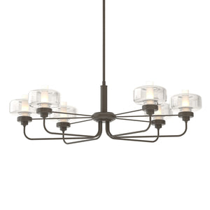 Hubbardton Forge - 137840-SKT-MULT-07-YE0592 - Six Light Pendant - Nola - Dark Smoke