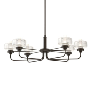 Hubbardton Forge - 137840-SKT-MULT-14-YE0592 - Six Light Pendant - Nola - Oil Rubbed Bronze
