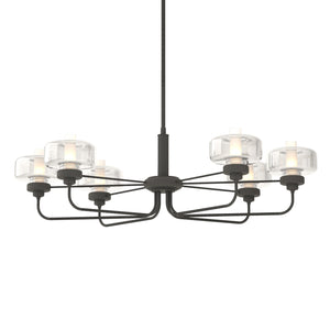 Hubbardton Forge - 137840-SKT-MULT-20-YE0592 - Six Light Pendant - Nola - Natural Iron