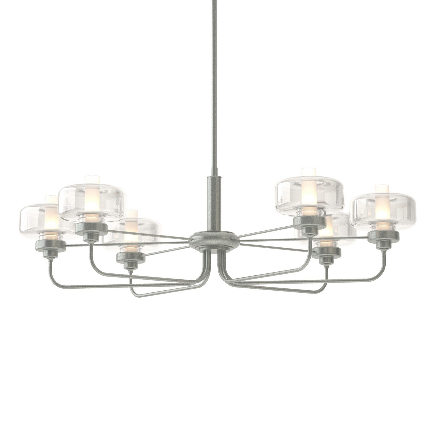 Hubbardton Forge - 137840-SKT-MULT-82-YE0592 - Nola Pendant - Nola - Vintage Platinum