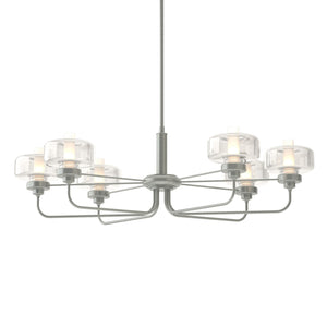 Hubbardton Forge - 137840-SKT-MULT-82-YE0592 - Six Light Pendant - Nola - Vintage Platinum