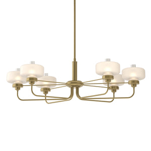 Hubbardton Forge - 137840-SKT-MULT-86-WC0593 - Six Light Pendant - Nola - Modern Brass