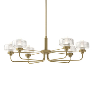 Hubbardton Forge - 137840-SKT-MULT-86-YE0592 - Six Light Pendant - Nola - Modern Brass