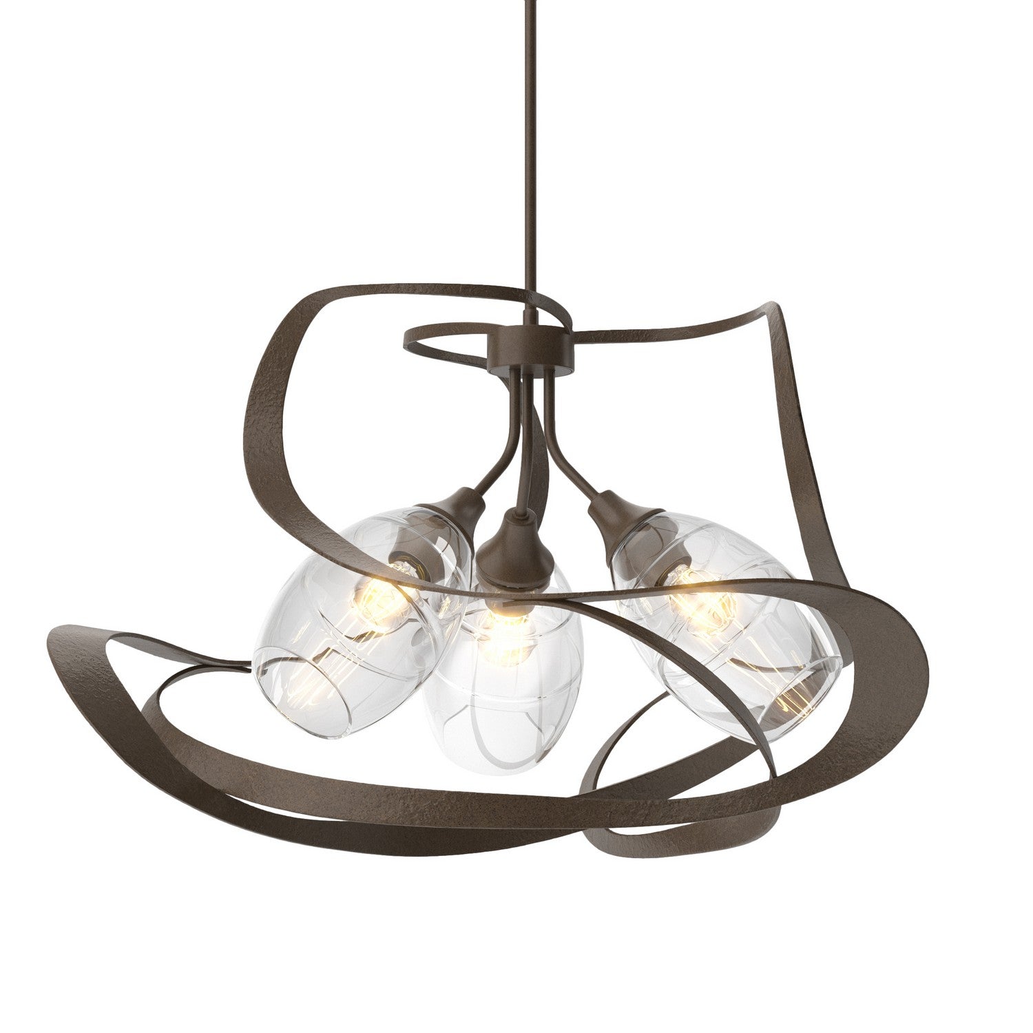 Hubbardton Forge - 137855-SKT-MULT-05-ZM0621 - Three Light Pendant - Nest - Bronze