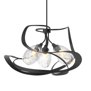 Hubbardton Forge - 137855-SKT-MULT-10-ZM0621 - Three Light Pendant - Nest - Black