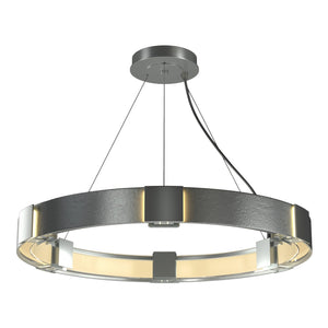 Hubbardton Forge - 138585-SKT-STND-82-ZM0399 - Six Light Pendant - Aura - Vintage Platinum