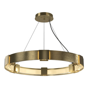 Hubbardton Forge - 138585-SKT-STND-86-ZM0399 - Six Light Pendant - Aura - Modern Brass